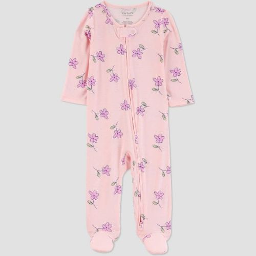 Carter's Just One You® Baby Girls' Comfy Soft Floral Sleep N' Play - Pink 6m