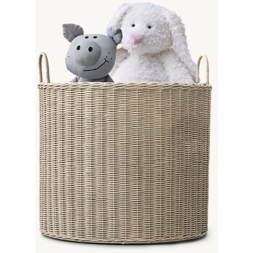 Rutherford Oversized Toy Basket - Whitewashed Natural | RH Baby & Child