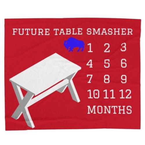 Buffalo NY Baby Milestone Velveteen Plush Blanket