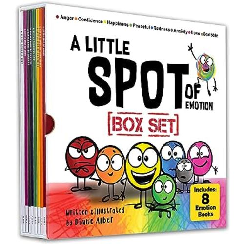 ✨A Little SPOT of Emotion 8 Book Box Set (Books 1-8: Anger, Anxiety, Peaceful, Happiness, Sadness, Confidence, Love, & Scribble Emotion)
