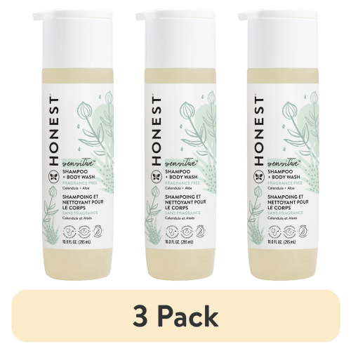 (3 pack) Sensitive Shampoo + Body Wash Fragrance Free - 10 Fl Oz