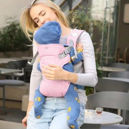 Lvelia Baby Carrier Newborn to Toddler,4-in-1 Easy to Wear Ergonomic Adjustable Lightweight Infant Carrier,Newborn Baby Carrier for 8-32 lbs,Pink
