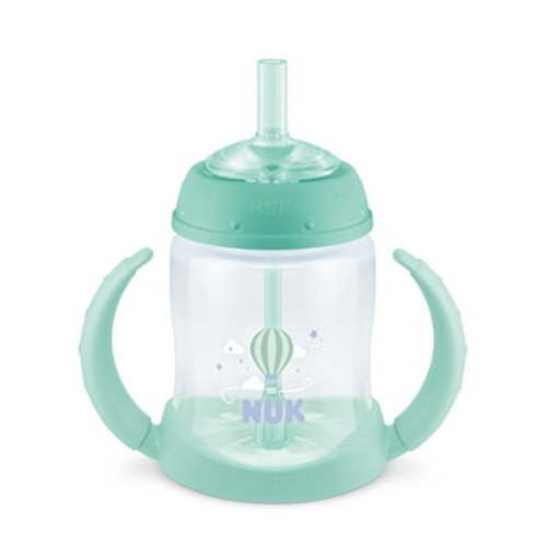NUK Learner Infant Toddler Straw Cup, 5oz Straw Sippy Cup 6+ Months, 1 Pack, Teal, Unisex