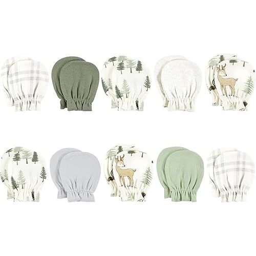 Hudson Baby Unisex Baby Cotton Scratch Mittens