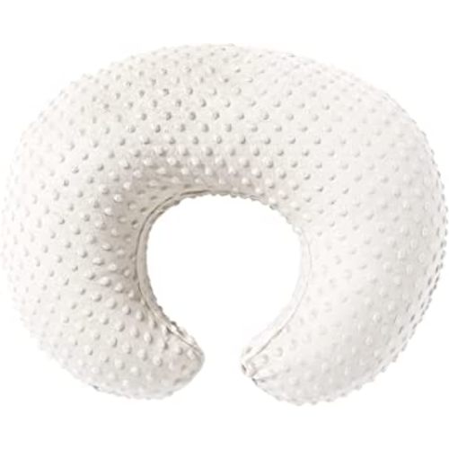 Nursing Pillow-Breastfeeding Pillows for Propping- Tummy Time-Sitting Support-Removable and Washable Pillow Cover(Minky-Beige)