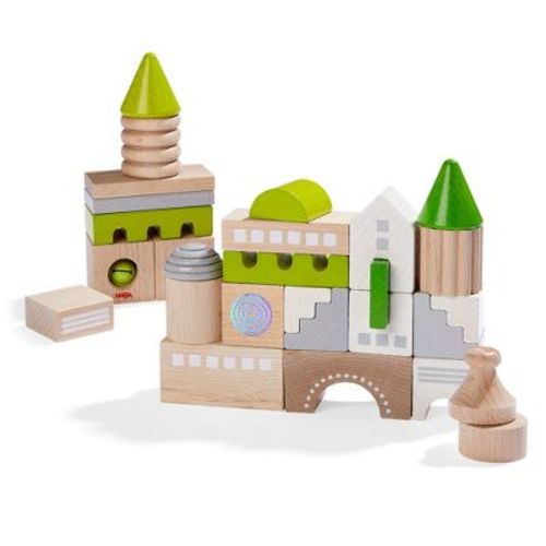 HABA Wooden Block Coburg Set - 28 Piece Building Block Set for Toddlers and Kids - Wooden Stacking Toys Made in Germany, For 18 Months and Up