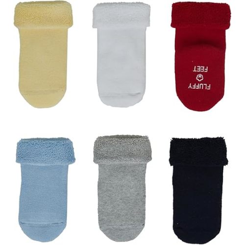 Baby Thick Cotton Socks 6 Pairs Terry Socks Winter Warming Sock Seamless Non Slip Baby Socks for Toddlers Kids