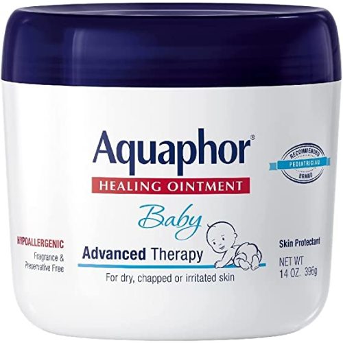 Aquaphor Baby Healing Ointment Advanced Therapy Skin Protectant, Dry Skin and Diaper Rash Ointment, 14 Oz Jar - 396 g (Pack of 1)