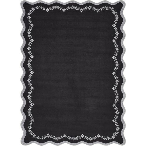 GarveeHome Scalloped Area Rugs 8x10 Large Jute Washable Living Room Rug