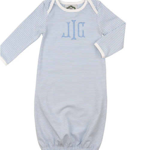 Blue Knit Stripe Baby Gown – Cecil & Lou