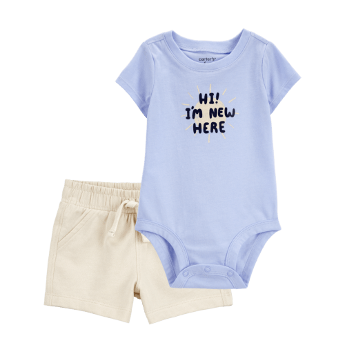Baby 2-Piece Bodysuit & French Terry Short Set | Carter's