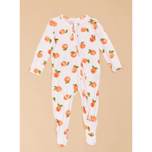 Sugar Peach Footie in Orange | Tullabee