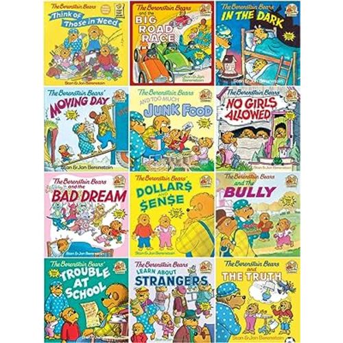 The Berenstain Bears Collection (12): The Berenstain Bears and Too Much Junk Food; the Berenstain Bears Learn About Strangers; Berenstain Bears & the Bully; Berenstain Bears Moving Day; Berenstain Bears Dollars and Sense; No Girls Allowed (An Unofficial B