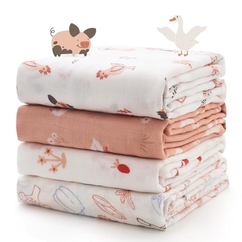 Momcozy Muslin Best Wishes Baby Blanket