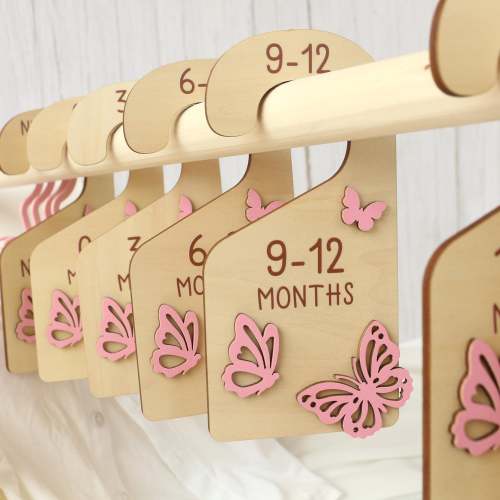 Handmade Baby Closet Dividers, Butterflies Baby Clothes Dividers, Baby Clothes Organisation, Infant Clothes Hangers, Baby Girl Shower Gift