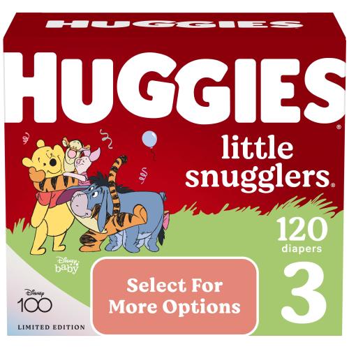 Huggies Little Snugglers Baby Diapers, Size 3, 120 Ct (Select for More Options)