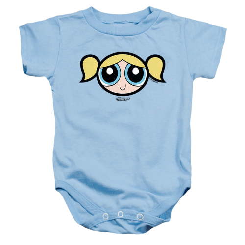 The Powerpuff Girls Bubbles Face Unisex Infant Snap Suit for Baby, Light Blue, Medium