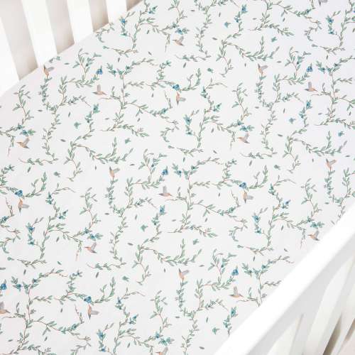Secret Garden Print Crib Sheet, Ivory - Gooselings Sheets | Maisonette