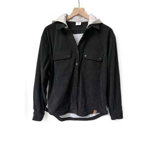 (For torin) Adult Corduroy Shacket - Black