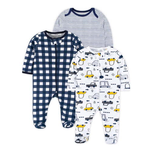 Little Star Baby Boy 3Pk Sleep n Play, Size NB-9M