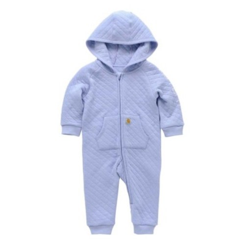Baby Girls' Carhartt Quilted Jersey Zip-Front Hooded Long Sleeve Coverall | SCHEELS.com
