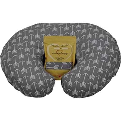 Adorology Nursing Pillow Slipcover, Gray Arrow Design, Maternity Breastfeeding Newborn Infant Feeding Cushion Cover Case, Baby Shower for New Moms