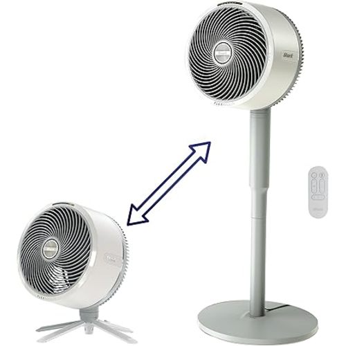 Shark FlexBreeze Pedestal & Tabletop Fan, Indoor & Outdoor, Portable, Oscillating Fan with Remote, Quiet, Powerful, Corded & Cordless, White (Renewed)