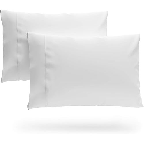Cosy House Collection Premium Rayon Derived from Bamboo Pillowcase Set of 2 - Ultra Soft, Cooling & Breathable Bedding (King, White)