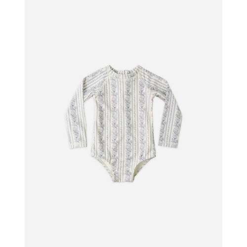 Delphine Rashguard One-Piece Blue Floral