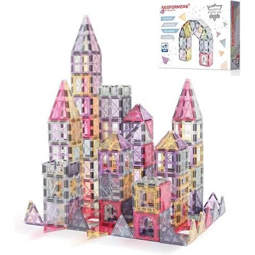 Magnetic Tiles 40pcs Magnet 3D Building Tiles Kids Toys for 3-8+ Years Old Boys & Girls - STEM Educational Learning Magnetic Blocks Toy Set