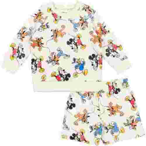 Disney Mickey Mouse Goofy Donald Duck Newborn Baby Boys French Terry Sweatshirt and Shorts Newborn to Toddler