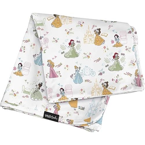 Milk Snob Disney Princess Baby Boy/Girl Swaddle Blanket, Soft Receiving, Security and Play, Toddler Infant NewbornBedding, Baby Shower, Baby Registry Gender Neutral Gift, 34 * 34 inches