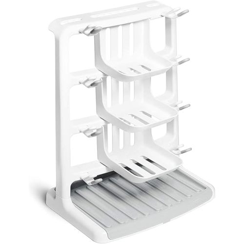 Munchkin® Tidy Dry™ Space Saving Vertical Bottle Drying Rack for Baby Bottles and Accessories, White
