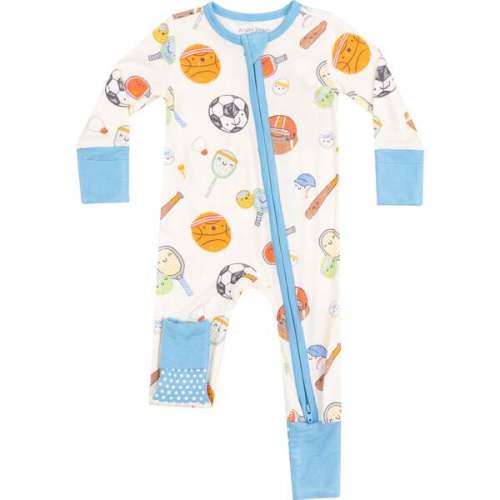 2 Way Zipper Romper, Sports Ball Friends - Angel Dear | Maisonette