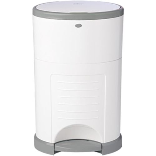 Diaper Dekor Classic Hands-Free Diaper Pail | Easiest to Use | Just Step – Drop – Done | Doesn’t Absorb Odors | Most Economical Refill System | 70% Recycled Materials | EKO White