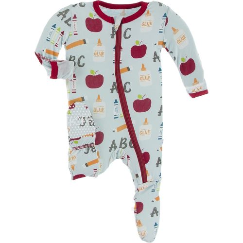 KicKee Baby Footie with 2 Way Zipper, Vicose from Bamboo Boy or Girl Baby Clothes From Our Family Fun Collection