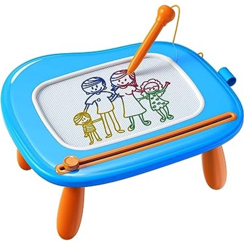 Magnetic Drawing Board, Doodle Board for Toddlers Toys Age 1-2, Magnetic Writing Board, Preschool Learning and Educational Toys for 1 2 3 Years Old Girl Boy, Gift for Birthday Christmas New Year(Blue)