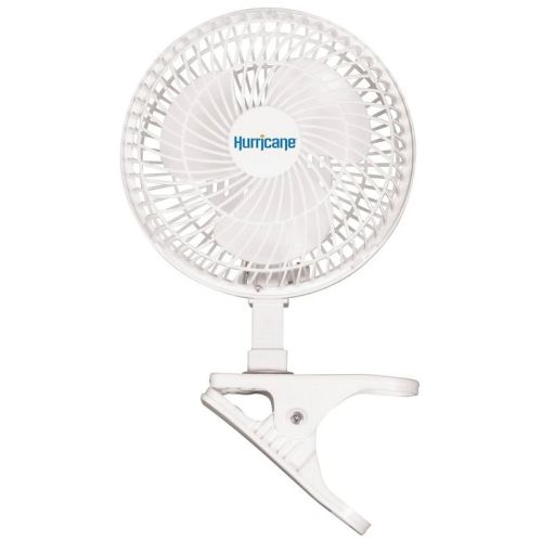 Hurricane Classic 6 Inch Clip Fan, 2 Speed Portable Mini Desk Personal Table Fan With Adjustable Tilt For Home Office, Stroller, And Travel, White