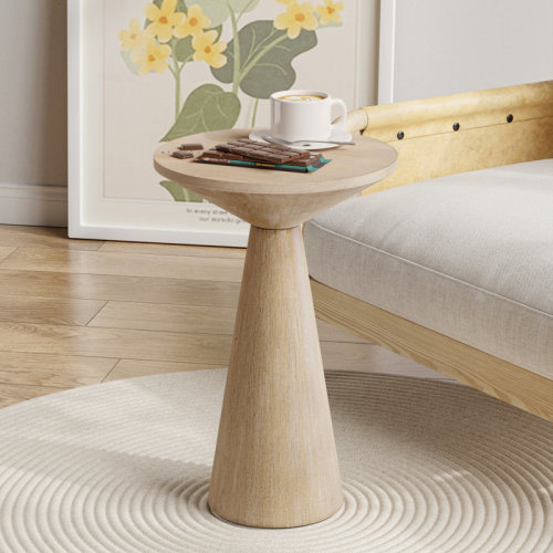 Wade Logan® Bozovich Solid Wood Pedestal End Table & Reviews | Wayfair