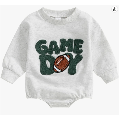 VISGOGO Newborn Infant Baby Boy Girls Oversized Romper Little Dude Sweater Onesie Coming Home Outfit Neutral Clothes