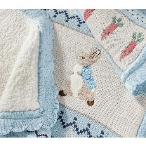 Peter Rabbit™ Garden Fair Isle Heirloom Baby Blanket