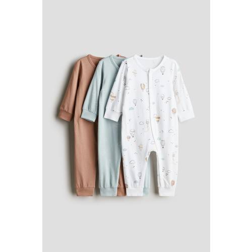 3-PACK COTTON PAJAMA JUMPSUITS