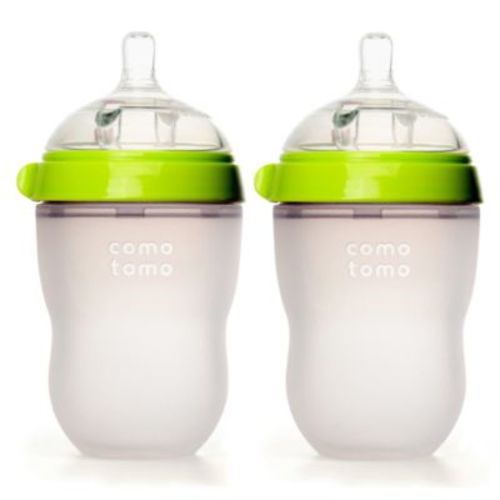 comotomo® 8-Ounce Baby Bottles in Green (2-Pack) - GREEN - 8 OZ