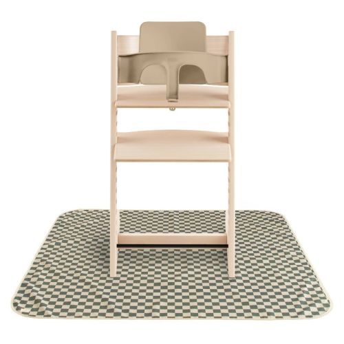 Mushie Splat Mat - Olive Checkered