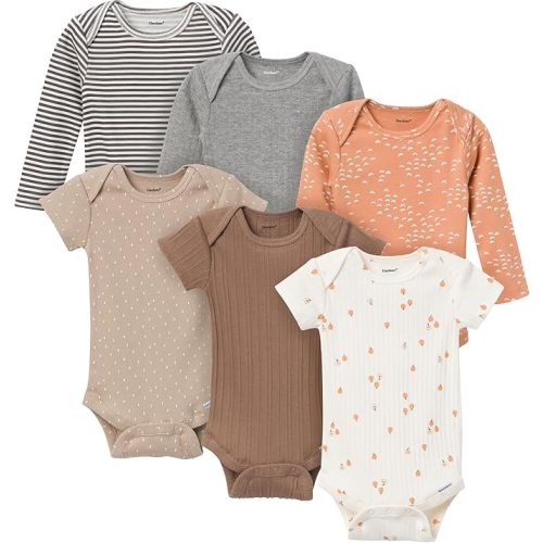 Gerber Baby Girls' 6-pack Long-sleeve Onesies Bodysuits