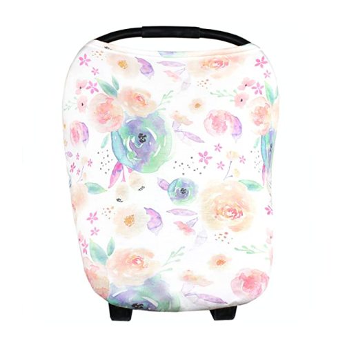 Copper Pearl Nursing Cover – Multi-Use Cover for Baby Girl or Boy, Car Seat Cover, Stroller Cover & Breast Feeding Cover Up for Women, Bloom