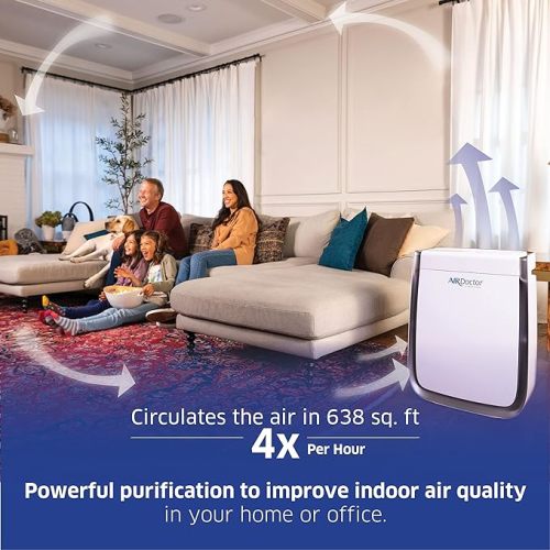 AIRDOCTOR 3500 Air Purifier for Home and Large Rooms Up to 1274 sq. ft. 2x/hour | UltraHEPA, Carbon, VOC Filters and Air Quality Sensor. Captures Particles 100x Smaller Than HEPA (AirDoctor 3500)