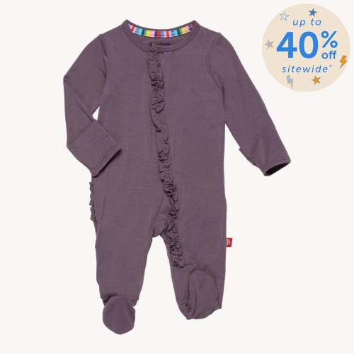 eggplant modal magnetic parent favorite footie with ruffles – Magnetic Me