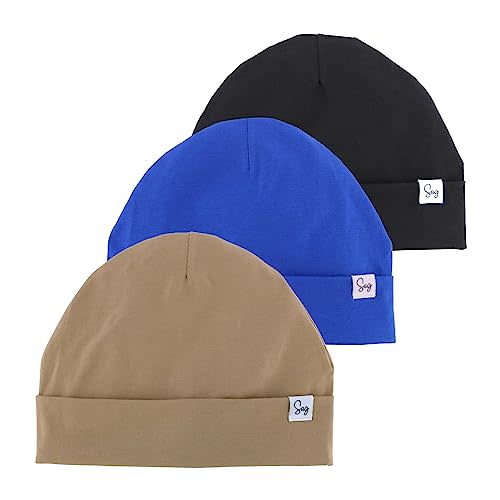 Jersey Beanie Hat for Newborn Baby Boys Girls Silky Satin Lined Hats Bonnet Toddler Infant Little Kids Beanies Caps
