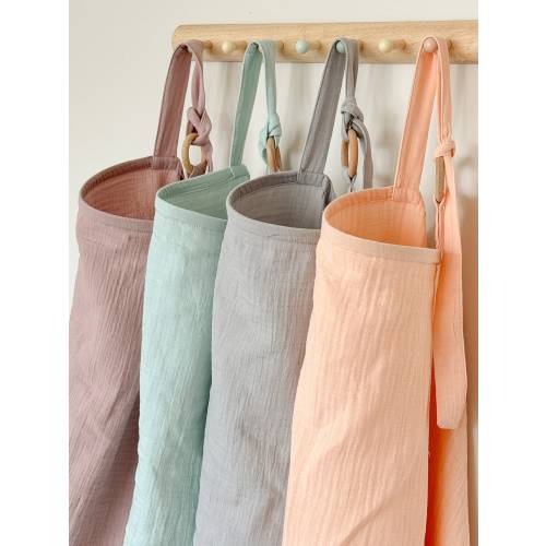 Nursing Cover for Baby Breastfeeding & Pumping, Muslin Double Gauze Cotton, Breast Feeding Apron Shawl Breathable Wire